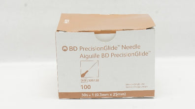 BD 305128 PrecisionGlide Ndle 30G x 1inch - Box of 100